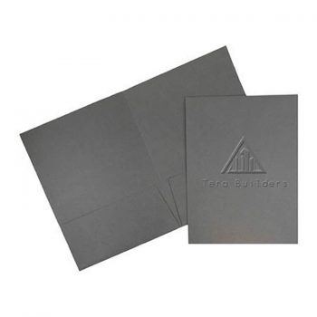 9-9/16 x 12 Embossed Folders - Reinforced, Two Pockets