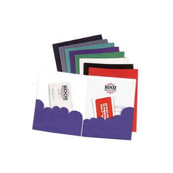 9" x 12" Scalloped Pocket Printed Presentation Folders