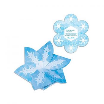 5.5" x 5.5" Snowflake Poster Board 3D Gift Card Holders