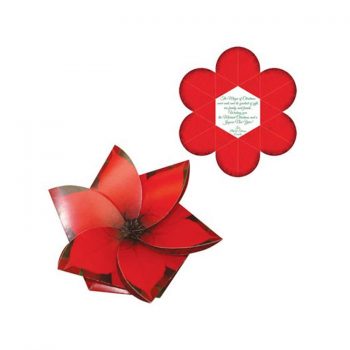 5.5" x 5.5" Poinsettia 3D Gift Card Holders