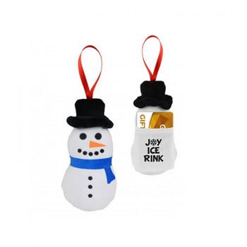 Scented Plush Snowman Ornaments & Gift Card Holders